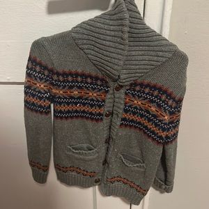 Multicolored button down sweater